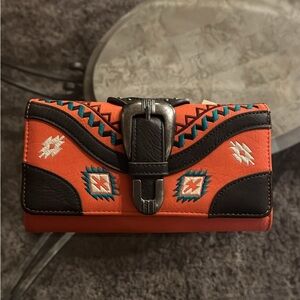 Stylish Orange and Black Women's Bag
